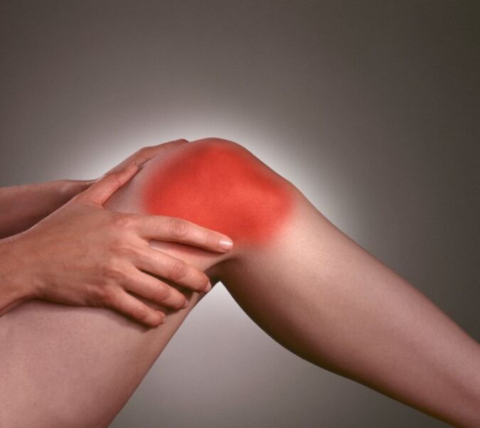 Inflammation dans l'articulation du genou avec arthrose